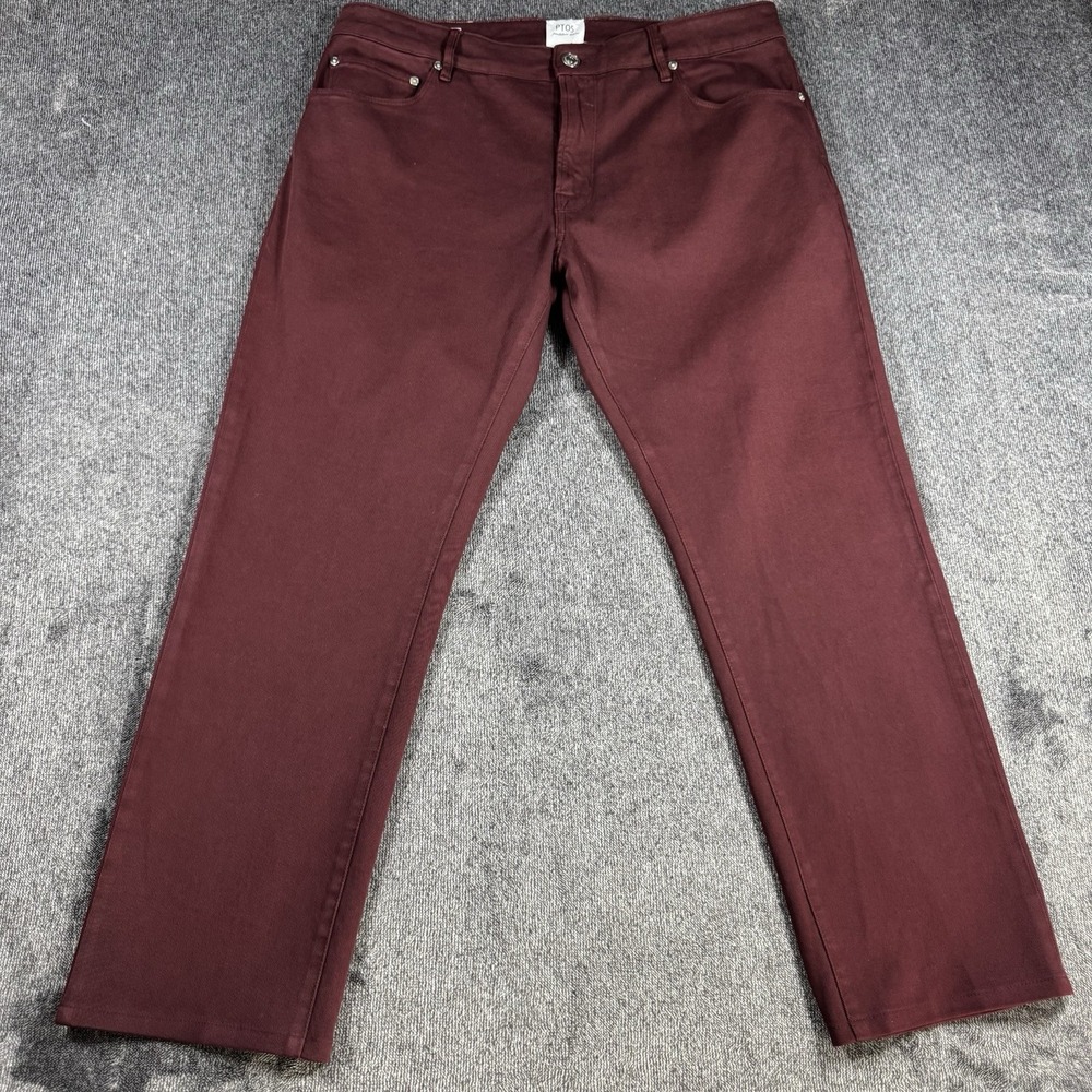 PT05 Men's Size‎ 36x28 Burgundy Maroon Soul Slim 5-Pocket Pants